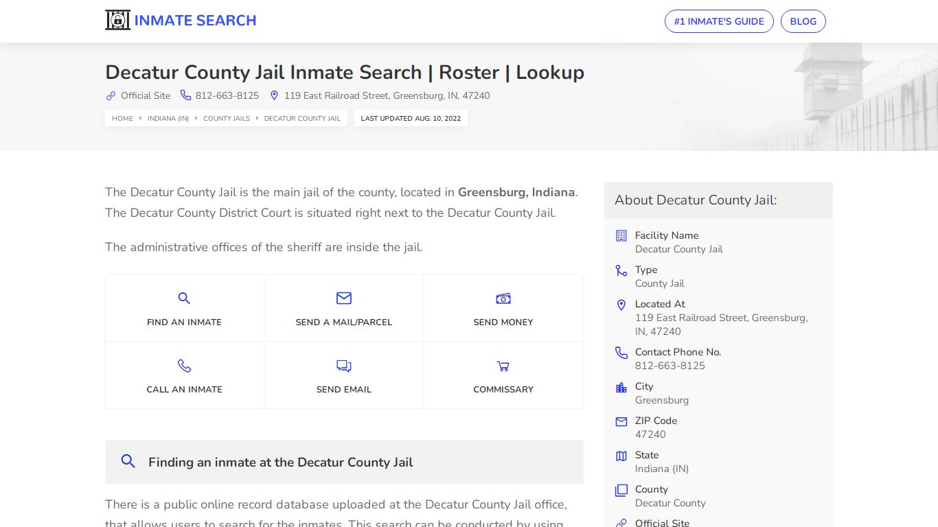 Decatur County Jail Inmate Search | Roster | Lookup